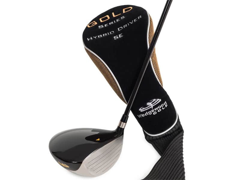 The Wedgewood driver cover with a club